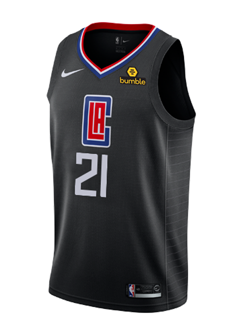 Men's Los Angeles Clippers #21 Patrick Beverley Black NBA Stitched Jersey